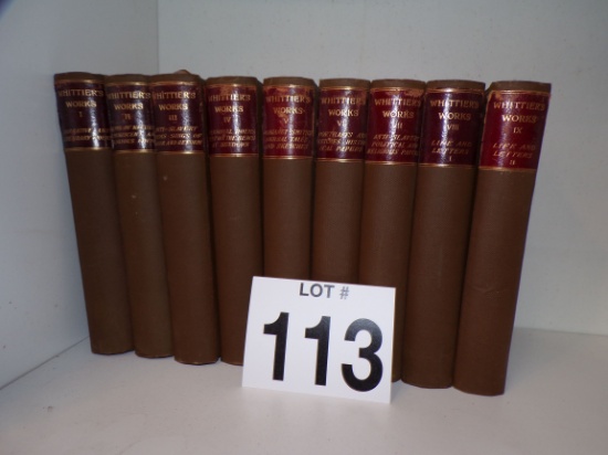 Lot of 9 Whittier's Works