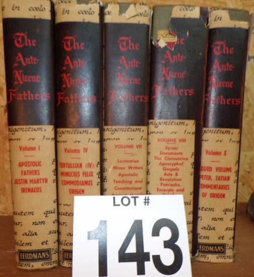 Lot of 5 The Ante-Nicene Fathers Translations of The Writings of the Fathers down to A.D. 325 books