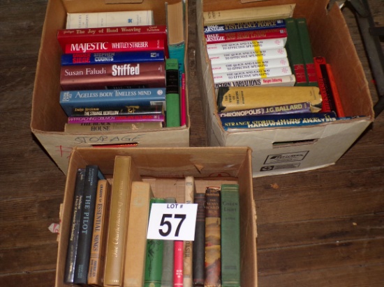 3 boxlots of books