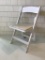 WHITE WOODEN GARDEN FOLDING CHAIRS