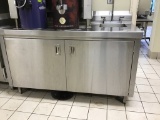 STAINLESS STEEL ENCLOSED BASE TABLE W/SINK