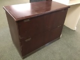 WOOD LATERAL FILE CABINET