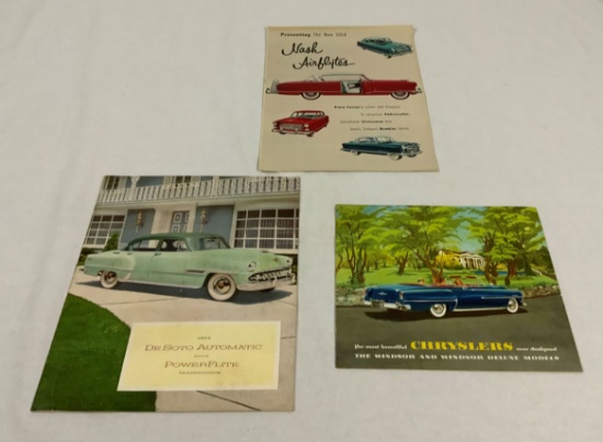 1950's Desoto Chrysler Nash Promotional Brochures and Posters