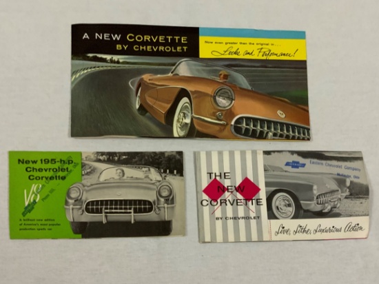 3 Chevrolet Corvette Promotional Brochures and Posters