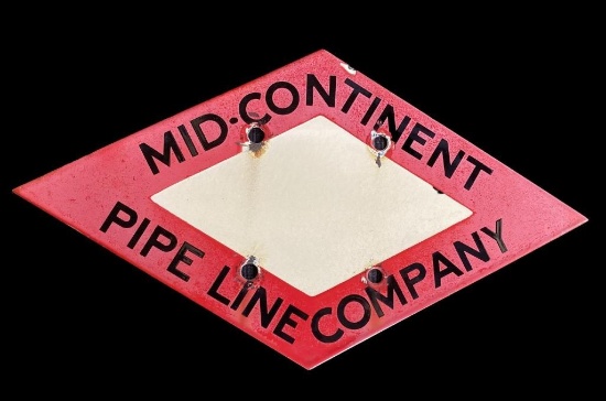 D-X Mid Continent Porcelain Pipeline Sign