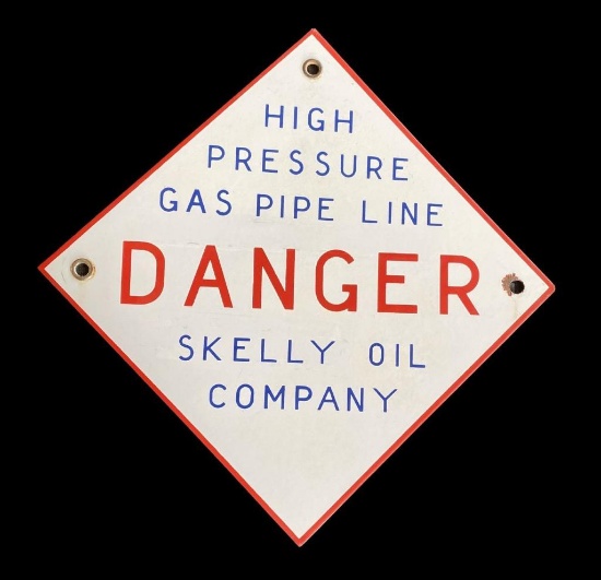 Skelly Oil Company Danger Porcelain Sign