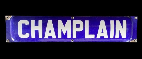 Champlain Porcelain Sign