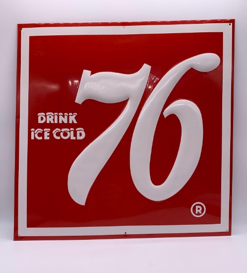 76 Cola Tin Sign. NOS