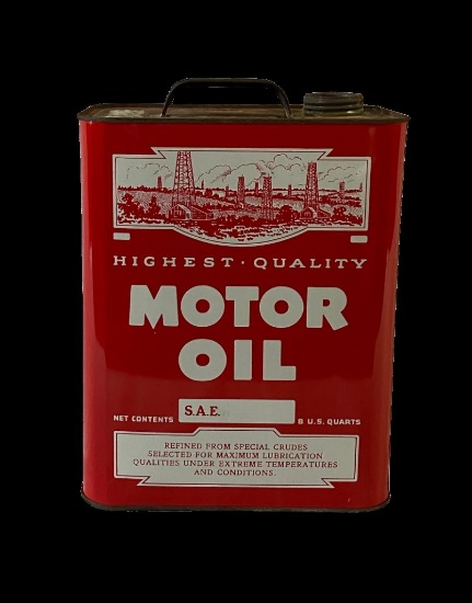 Lubroil 2 Gallon Oil Can w/ Drilling Rigs Graphics