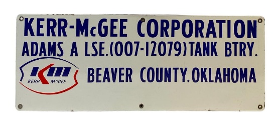 Kerr McGee Porcelain Sign