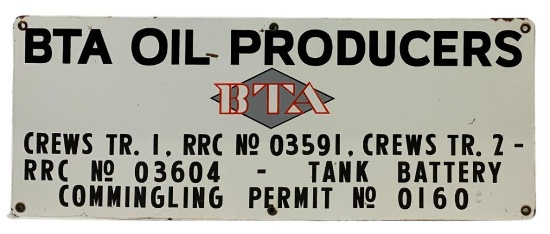 BTA Porcelain Lease Sign