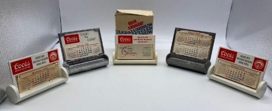 Five 1970?s Coors Desk Top Calendars