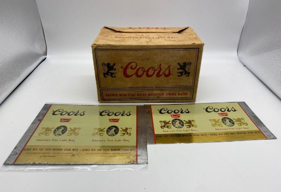 Coors Printing Plates and Older Bottle Case