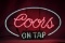 1970's Coors On Tap Oval Neon