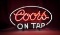 Rare Small Coors On Tap Oval Neon