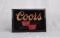 Brand Export Celluloid over Cardboard Coors Sign