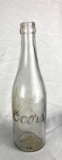 Early Pre-Prohibition Clear Glass Coors Beer Bottle 