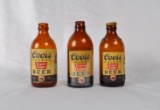 3 Early Coors Export Lager Stubby Beer Bottles