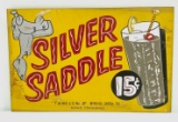 Silver Saddle 15 Cents Sign NOS Very Graphic