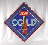 1937 Drink Coca-Cola Framed Advertisement w/ Bottle