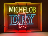 Michelob Dry Neon NOS w/ Anheuser-Busch Box 1980's