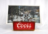 1960's Coors America's Finest Light Beer Lighted Sign