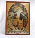 Coors Export Lager Graphic Bottle and Can Cardboard Advertisement Framed