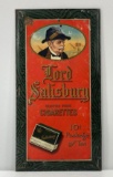 Lord Salisbury Cigarettes Tin Over Cardboard Graphic Sign