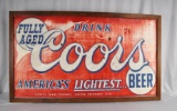 Large Drink Coors Fully Aged Metal Sign