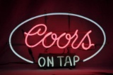 1970's Coors On Tap Oval Neon