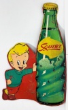 Squirt Boy and Bottle Die-Cut Sign Nice Size