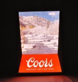 1960's Coors Graphic Rocky Mountain Water Scene Lighted Sign