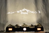 Coors 3D Mountain Lighted Bottles Display.