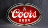 1950'a Coors Oval Lighted Sign