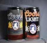 Coors and Coors Light Illuminated Beer Cans