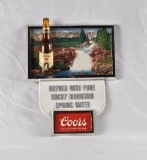 Early Coors Vacuum Formed Sign RARE