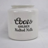 Coors Glazed Stoneware Malted Milk Jar