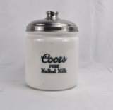 Coors Malted Milk Glazed Stoneware Cannister