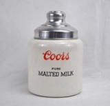 Coors Glazed Stoneware Malted Milk Jar Red/Black