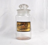 Glass Coors Malted Milk Jar w/ Lid