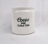 Coors Glazed Stoneware Malted Milk Jar Bright Green