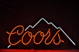 Large Coors Mountain Neon Sign