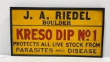 Kreso Dip No 1 Livestock Sign OLD