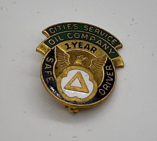 Cities Service 1 Years Safe Driver Pin