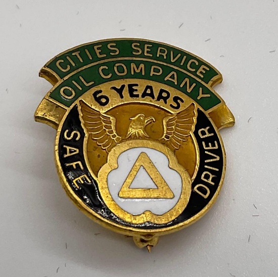 Cities Service 6 Years Safe Driver Pin