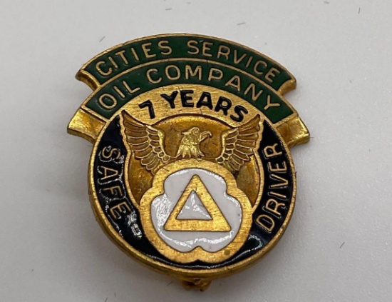 Cities Service 7 Years Safe Driver Pin