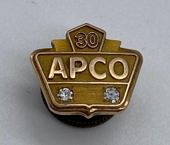 APCO 30 Year Service Pin w/ 2 Diamonds