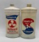 (2) Champlin Outboard Plastic Quart Oil Cans