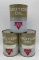 (3) Conoco Motor Oil Quart Cans