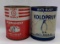 (2) Cities Service 1 Gallon Anti-Freeze Cans